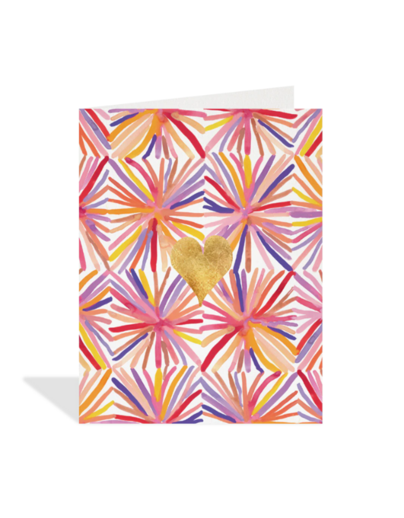 Halfpenny Postage Gold Heart Card