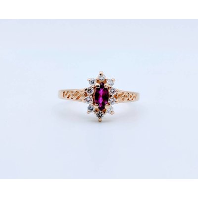 Ring Marq Ruby & Dia Ac 14ky 118100346 Ring Marq Ruby & Dia Ac 14ky 118100346