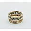 Ring Rope Tri-Tone Double Band sz 6.5 10k 118100355