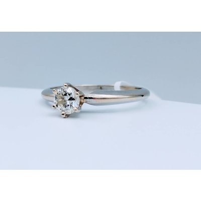 Ring Engagement .30ct Diamond Solitare 14kw Sz 5.75 Ring Engagement .30ct Diamond Solitare 14kw Sz 5.75