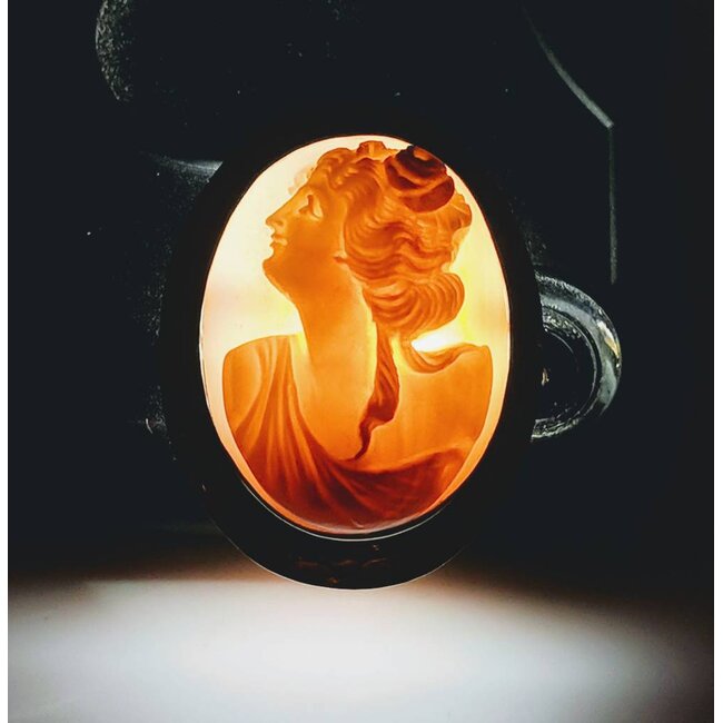 Pendant Cam Pnk Hd Carved 10ky 218100030