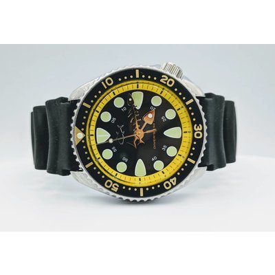Watch Mens Seiko Fishbone Yellow Diver 118100463 Watch Mens Seiko Fishbone Yellow Diver 118100463