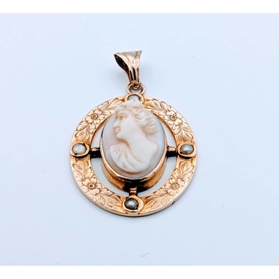 Pendant Cameo Sead Pearl 10K 418110009 v Pendant Cameo Sead Pearl 10K 418110009 v