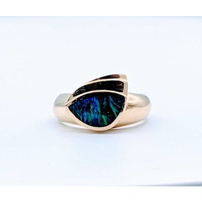 Ring Black Opal 14k Sz 7 418110134 Ring Black Opal 14k Sz 7 418110134