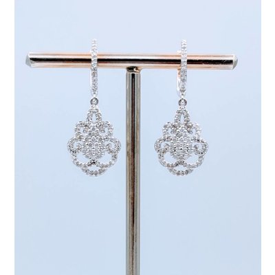 Earrings Dangle 1ctw 14kw 118110554 Earrings Dangle 1ctw 14kw 118110554