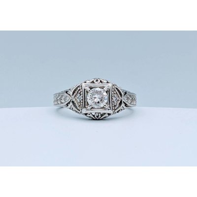 Ring Vintage Style .50ct Diamond 14kw Sz 6.75 Ring Vintage Style .50ct Diamond 14kw Sz 6.75