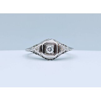 Ring .12ct Antique Engagement 18kw Sz5.5 318110026