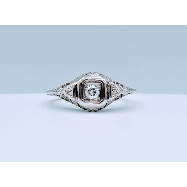Ring .12ct Antique Engagement 18kw Sz5.5 318110026