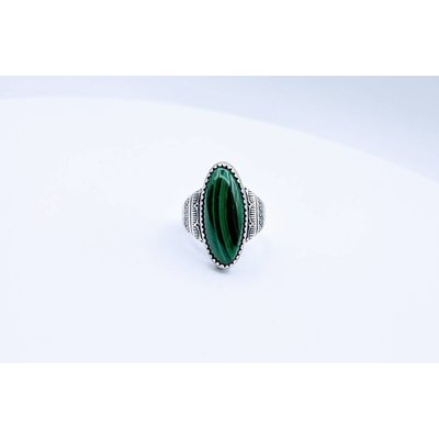 Ring Carolyn Pollack Malachite SS Sz 8 219010011 Ring Carolyn Pollack Malachite SS Sz 8 219010011