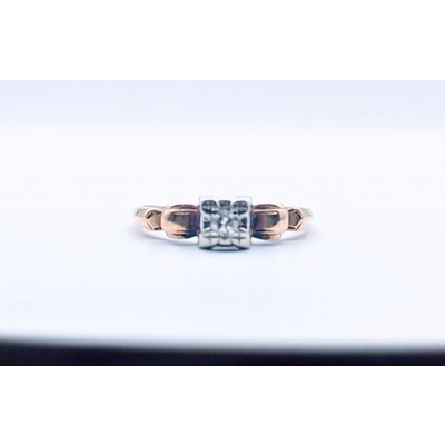 Ring Antique .02ct Diamond 14ky Sz5.75 Ring Antique .02ct Diamond 14ky Sz5.75