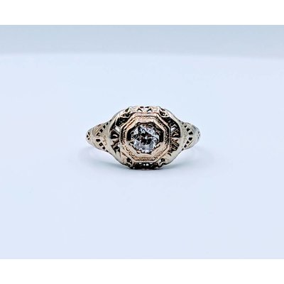 Ring Atq Dia Eng .33ct 14ktw Sz5.5 419010256 Ring Atq Dia Eng .33ct 14ktw Sz5.5 419010256