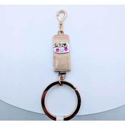 Key Chain PDQ w/Rubies and Diamond 10k/GP 219010012 Key Chain PDQ w/Rubies and Diamond 10k/GP 219010012