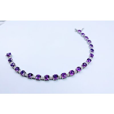 Bracelet Pink Sapphire 10kw 7" 219020027 Bracelet Pink Sapphire 10kw 7" 219020027