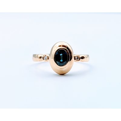 Ring Sapphire & Dia 18ky Sz6.5 119040002 Ring Sapphire & Dia 18ky Sz6.5 119040002