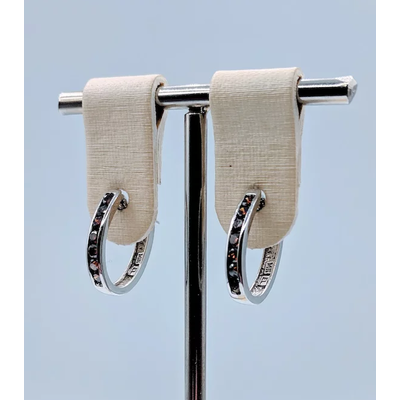 Earrings Irr. Cognac Diamond Hoops 14k 219040057 Earrings Irr. Cognac Diamond Hoops 14k 219040057