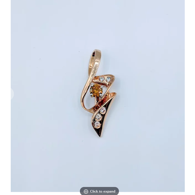 Pendant Slide Irr. Yellow/Wht Diamond 14k 219040038 Pendant Slide Irr. Yellow/Wht Diamond 14k 219040038