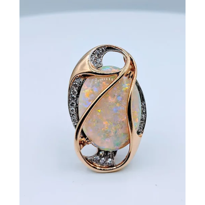 Pendant/Pin Opal and Diamond 18k 219040022 Pendant/Pin Opal and Diamond 18k 219040022