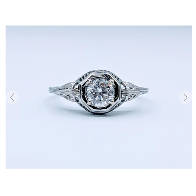 Ring Antique .50ct Diamond 18kw Sz7.5 119010006 Ring Antique .50ct Diamond 18kw Sz7.5 119010006