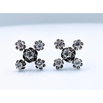 Earrings Diamond 5-Stone 1.0ctw 14kw 219050061 Earrings Diamond 5-Stone 1.0ctw 14kw 219050061