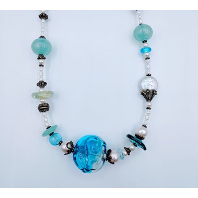Necklace Blown Glass Gemstone 218100017 Necklace Blown Glass Gemstone 218100017