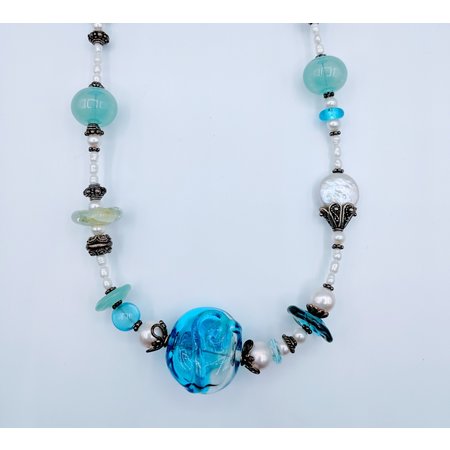 Necklace Blown Glass Gemstone  218100017