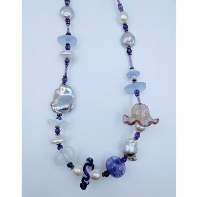 Necklace Blown Glass Gemstone 218100018 Necklace Blown Glass Gemstone 218100018