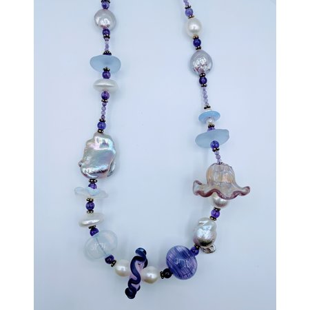 Necklace Blown Glass Gemstone  218100018