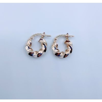 Earrings Hoop Twist 14ky 219060041 Earrings Hoop Twist 14ky 219060041