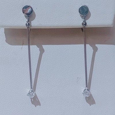 Earrings Diamond Dangle Screw Style .20ctw 14k 219060104 Earrings Diamond Dangle Screw Style .20ctw 14k 219060104