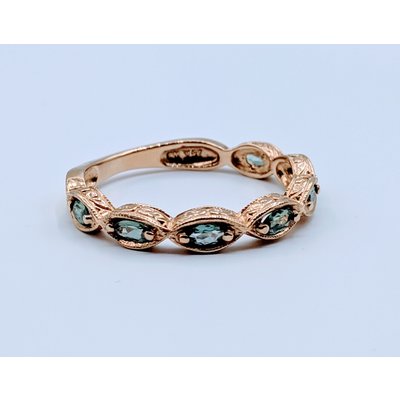 Ring Green Topaz Filigree Sz10 219060145 Ring Green Topaz Filigree Sz10 219060145