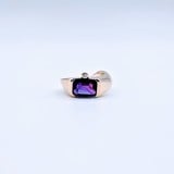  Ring Amethyst and Diamond 14ky Sz6 219060168