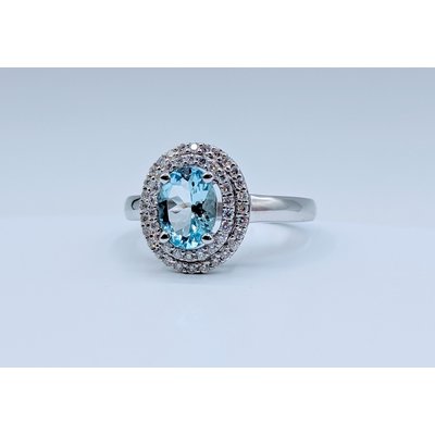 Ring 14KW .29 DI 1.16 CT AQUA Ring 14KW .29 DI 1.16 CT AQUA