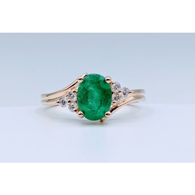 Ring 14K .15 DI 1.08 CT EMERALD Ring 14K .15 DI 1.08 CT EMERALD