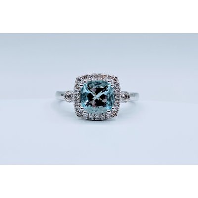 Ring 14KW .19 DI 1.46 CT AQUA Ring 14KW .19 DI 1.46 CT AQUA