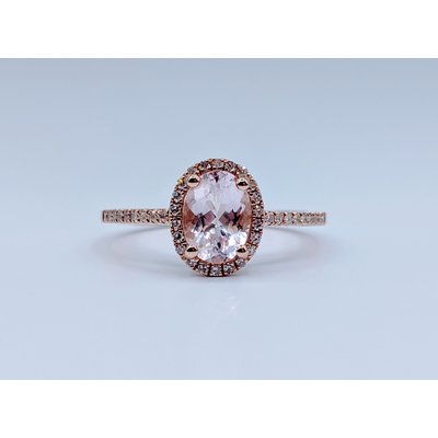 Ring 14KR .16 DI .80 CTMORGANITE Ring 14KR .16 DI .80 CTMORGANITE