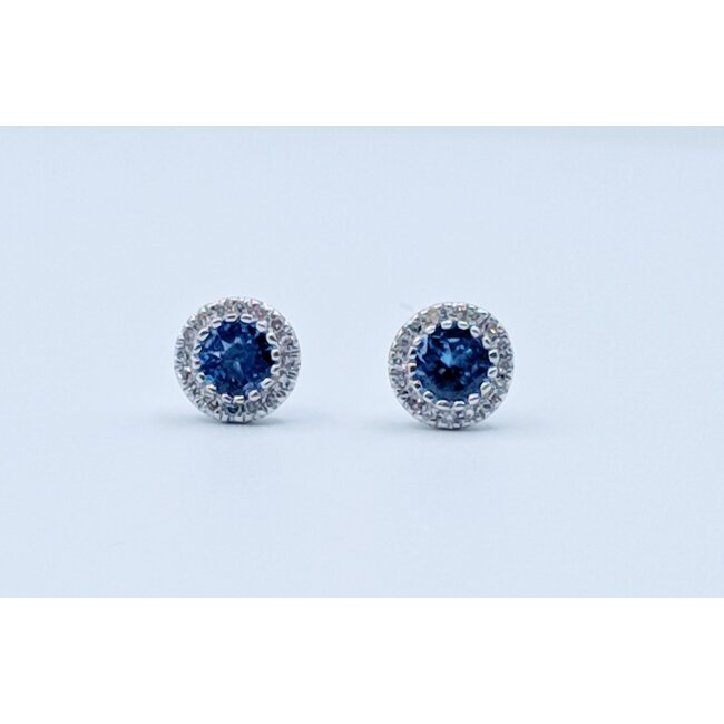 Earrings 0.1ctw Diamonds 0.58ctw Tanzanite 14kw 125110073