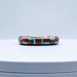  Bracelet Native American Turq/Coral SS 219070016