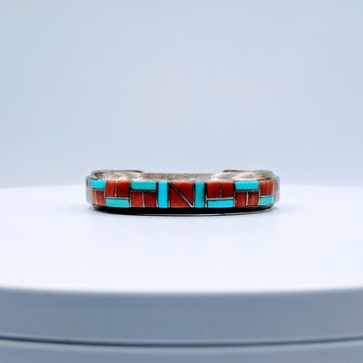 Bracelet Native American Turq/Coral SS 219070016 Bracelet Native American Turq/Coral SS 219070016