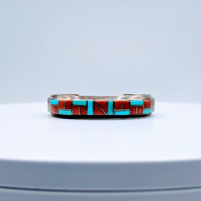 Bracelet Native American Turq/Coral SS 219070016