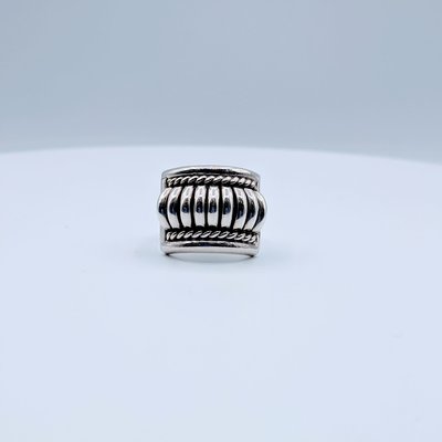 Ring Native American Ribbed SS "TC" Sz 8.5 219070012 Ring Native American Ribbed SS "TC" Sz 8.5 219070012