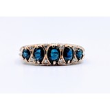  Ring Marquise Sapphire & Dia 14ky Sz7 119070015
