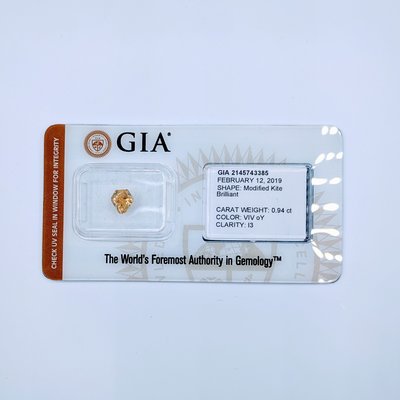 Loose Diamond GIA .94ct Kite Orangy Yellow 219070047 Loose Diamond GIA .94ct Kite Orangy Yellow 219070047