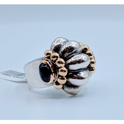 Ring Lagos w/Garnets 18k/SS Sz7.5 219070086 Ring Lagos w/Garnets 18k/SS Sz7.5 219070086