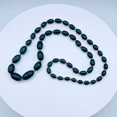 Necklace Azurite Strand 14k Beads 30" 219080021 Necklace Azurite Strand 14k Beads 30" 219080021