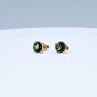 Earrings Green Quartz Dublet 14ky 219080017 Earrings Green Quartz Dublet 14ky 219080017