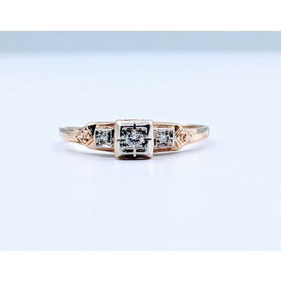 Ring Vintage Engagement .05ctw 14ky Sz6.5 419070466 Ring Vintage Engagement .05ctw 14ky Sz6.5 419070466