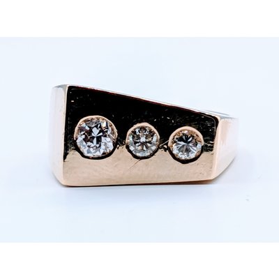 Ring Burnished 3-Stone Diamond .50ctw Sz9.75 419070462 Ring Burnished 3-Stone Diamond .50ctw Sz9.75 419070462