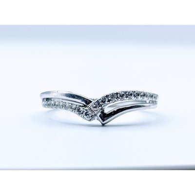 Ring Diamond Criss Cross Band .12ctw 14kw Sz5 219060166 Ring Diamond Criss Cross Band .12ctw 14kw Sz5 219060166