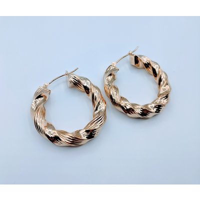 Earrings Twisted Hoop 14ky 419070413 Earrings Twisted Hoop 14ky 419070413