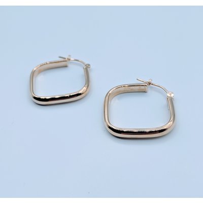 Earrings Square Hoop 14ky 419070414 Earrings Square Hoop 14ky 419070414